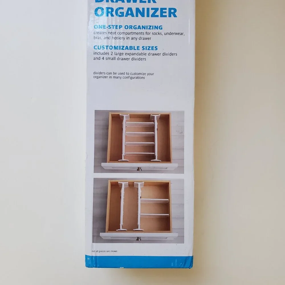Real Simple 6-Piece Adjustable Drawer Organizer in Original Box